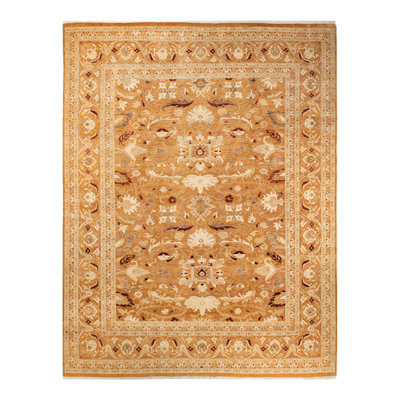 Haynie One-of-a-Kind 9' 1" X 11' 7" 2010s Wool Area Rug in Brown