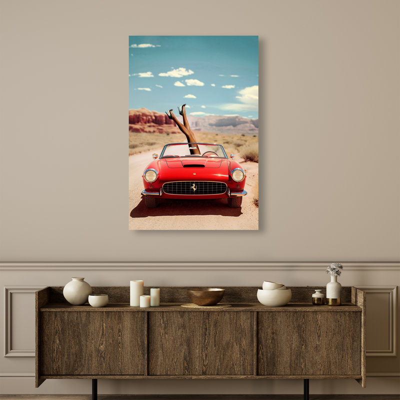 Route 66 Canvas Transportation Print by Oliver Gal, Black Frame, 10 x 15, 15"H x 10"W, Canvas