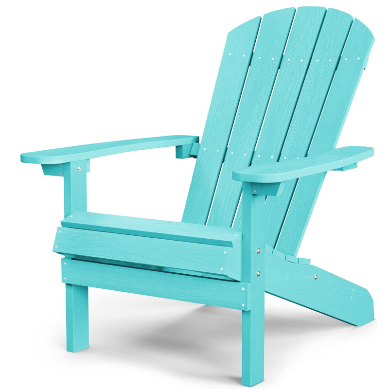 Plastic Adirondack Chair, All-Weather HIPS Outdoor Patio Chairs for Lawn, Garden, Fire Pit, Backyard, Aruba