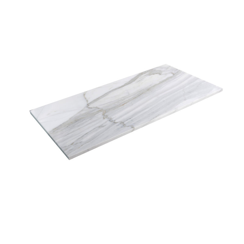 12 x 24 Wooden Marble Tile, White