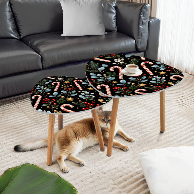 Ensemble de 2 tables basses gigognes Triangle