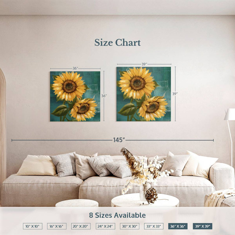 Harnek Summery Sunflower II, 36" H x 36" W