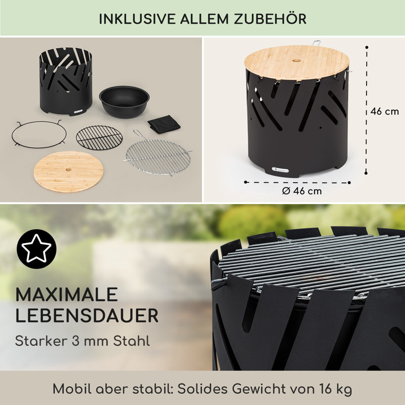 Circle Smokeless Fire Pit, Black