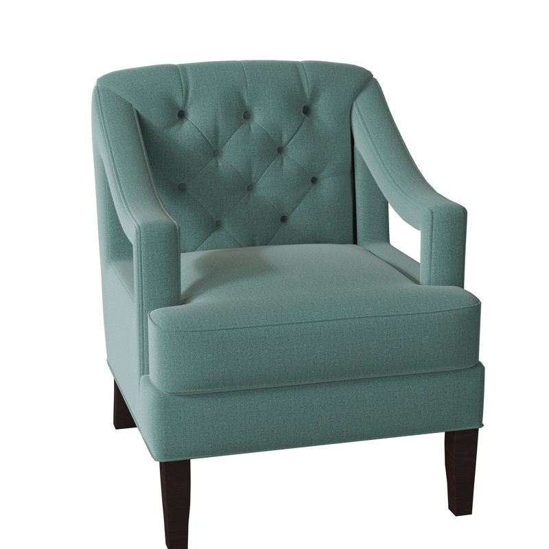 Armchair, Gray, Black Walnut