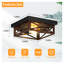 Plafonnier encastré carré 2 lumières bronze mat (ensemble de 2) - Fer industriel géométrique en fer