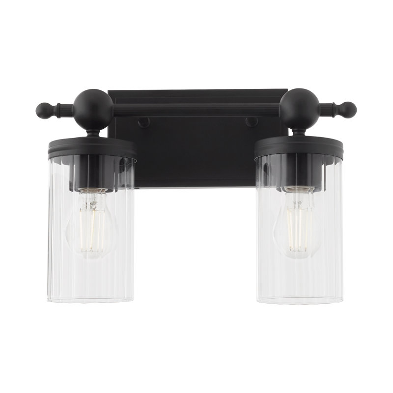 LEE Boulevard 2 Light Vanity, Matte Black