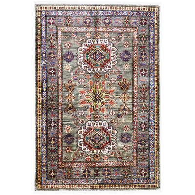 Super Kazak géométrique ardoise 3 pi 3 po x 4 pi 11 po