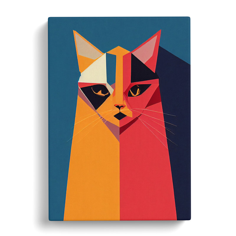 Cat Cubism Vol.1 - Wrapped Canvas, 50cm H x 35cm W x 3cm D