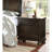 Bedroom Nightstand With Grayish Brown Finish - 2 Drawers, Felt-lined Jewelry Tray, Antique Wooden In Transitional Style Finish, Drawers Bearing Glides For