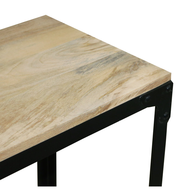 Loammi Solid Wood Tray Top End Table