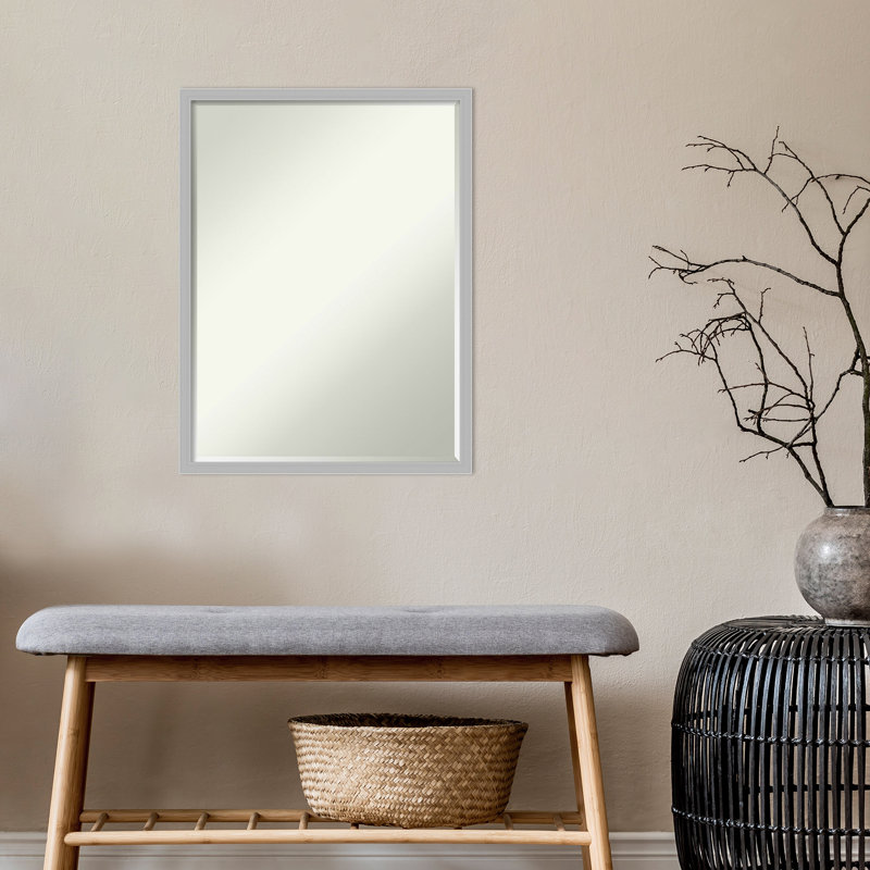 Ivayla Wood Flat Wall Mirror