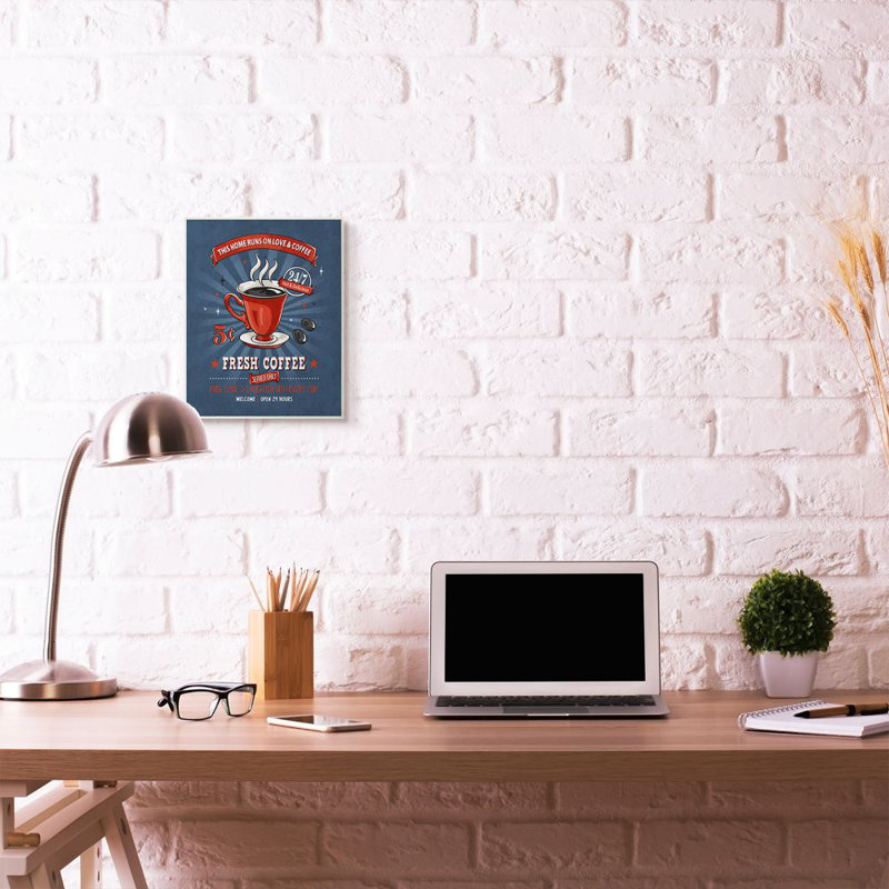 « fraîche café family rétro design book » par ester kay, impression sur toile, Plaque murale, H 15 po x l 10 po