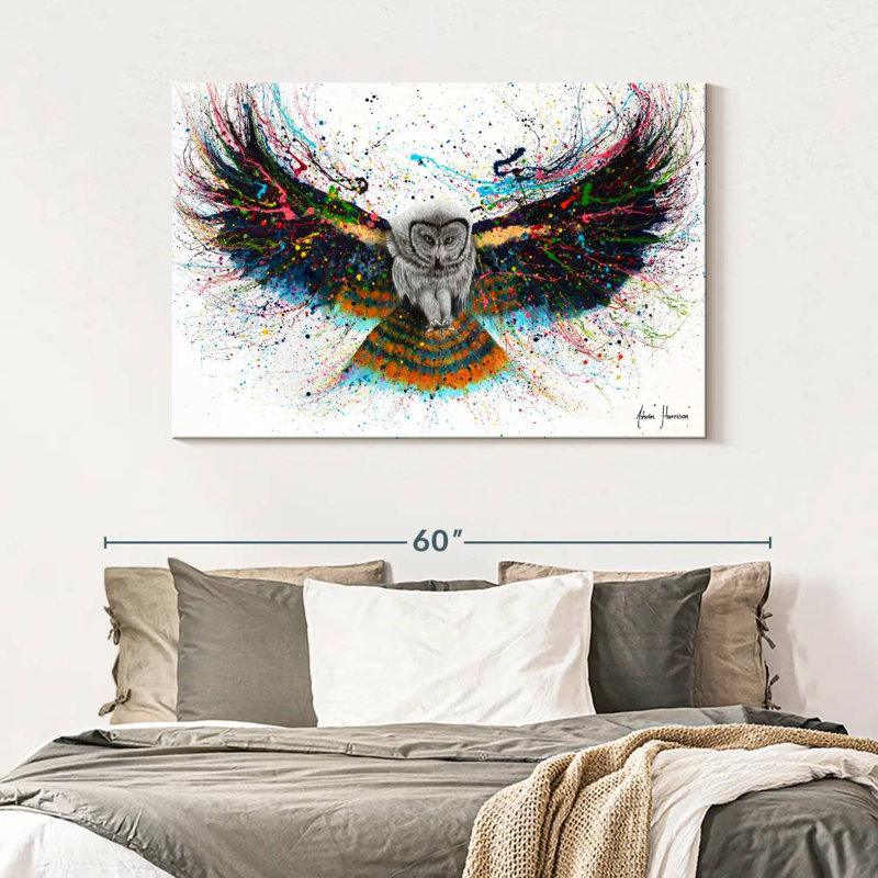 Brampt Hypnotic Twilight Owl, 32" H x 48" W