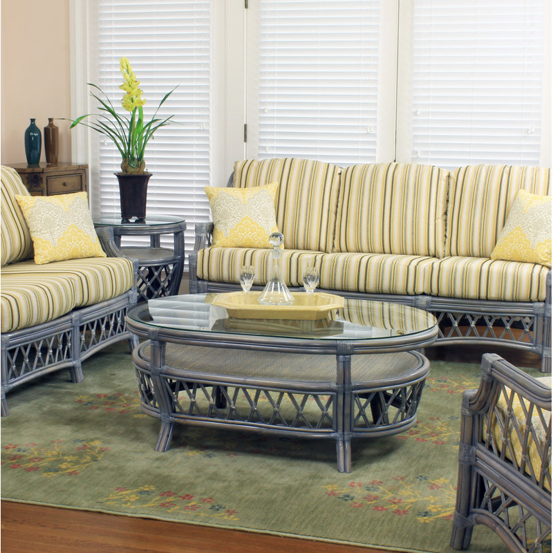 Stowers Glass Top Single Coffee Table, Willow