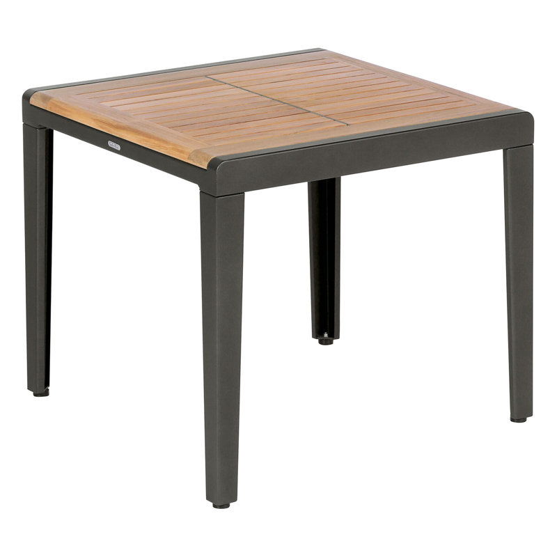 Aura Outdoor Teak Side Table, Graphite
