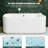 Acrylic 2 - Person Tub With 16 Adjustable Water Jets, Led Lights, And Heater For A Comfortable Serene Spa Experience Bathtub Jet Hydromassage, Lighting, Home Escape