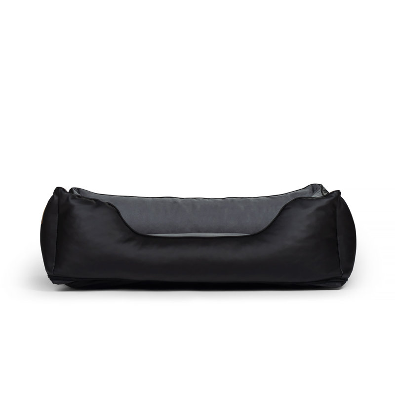 Cotton Pet Bed, 23cm H x 95cm W x 73cm D, Black/Grey