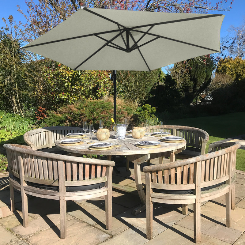 Aidsa 300cm Cantilever Parasol, Grey