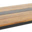 Table de salle à manger avec bois et panneau noir simple, 65,15 lb, couleur, 69 po de profondeur, 35 po de largeur, structure simple, assemblage inclus, bois thermolaqué, hauteur 29,5 po, lambris classique, exotique