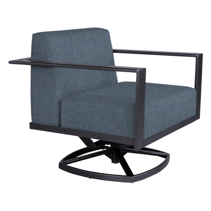 Studio Outdoor Rocker Chair, Graphite, Alcazar Redwood