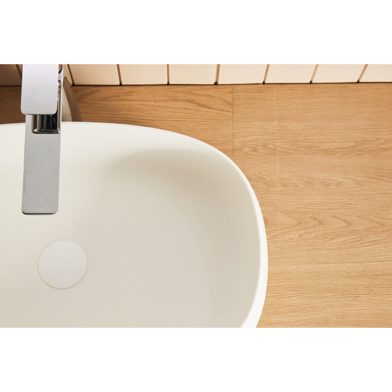 Lavabo vasque de salle de bain ovale de comptoir de forme carrée 23,3 "x 15" Cpinao