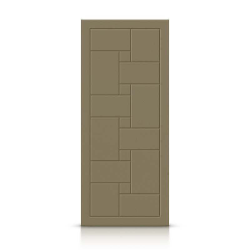 Porte standard à panneaux en bois manufacturé, Vert olive, 24 po x 84 po