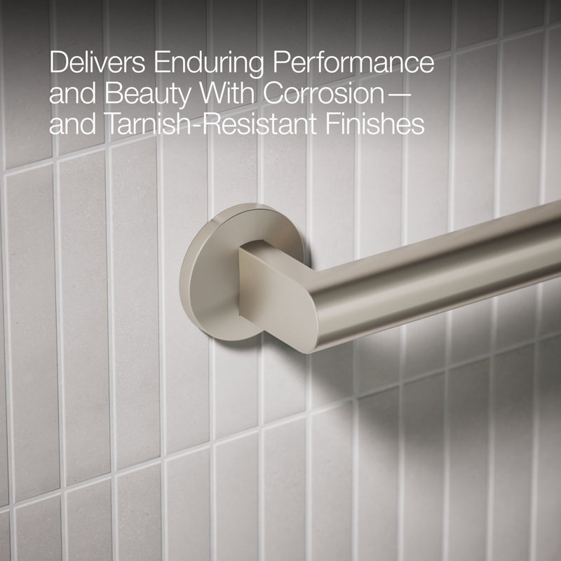 Components In Grab Bar, 36" W, Vibrant Brushed Nickel