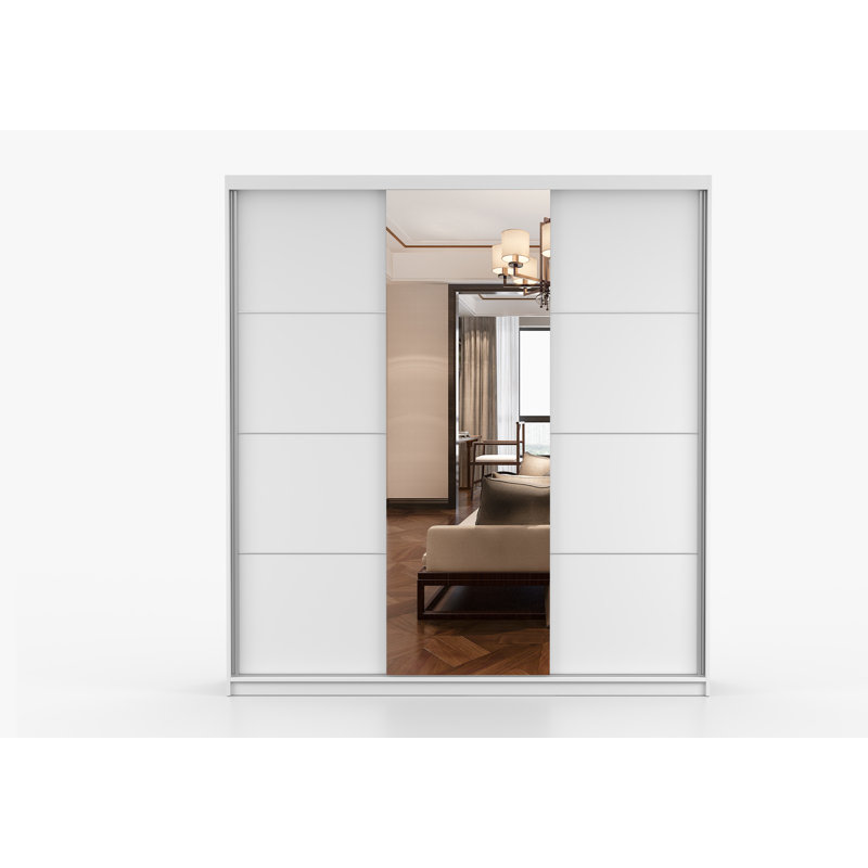 Manufactured Wood Wardrobe, White