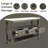 White Marble Top & Gray Oak Finish Server