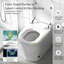 Toilette intelligente à lumière ambiante RVB avec couvercle à ouverture automatique Radar, chasse d'eau au pied, chasse d'eau à mise hors tension, fonctions de lavage de bidet, chauffage instantané, température et pression d'eau réglables, séchage à l'air chaud, siège chauffant, veilleuse