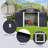 Metal Garden Sheds 11.2Ftx10.6Ft Outdoor Storage Sheds Grey With Window-123375641-123375645