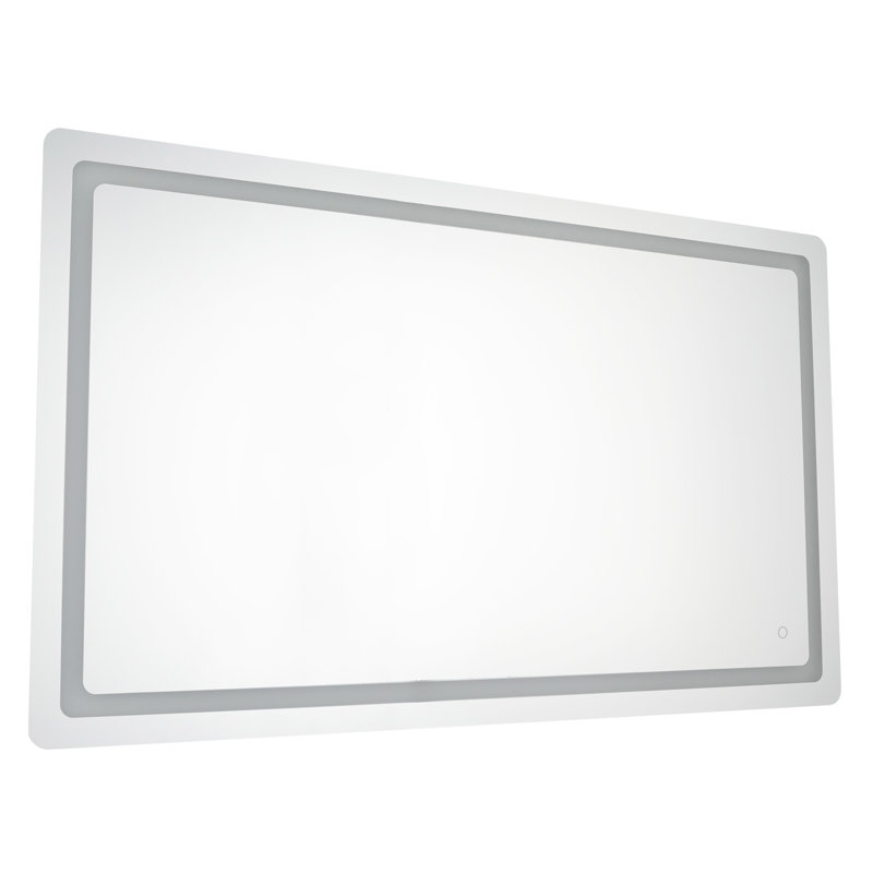 Seneca Rectangle Lighted Wall Mirror, 36"H x 60"W x 1.75"D