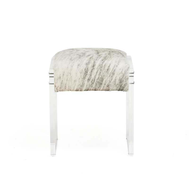 Leather Accent Stool