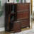 Nut-brown Solid Wood Shoe Storage Bench-584750545
