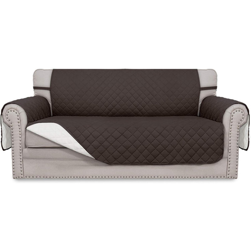 Housse pour canapé réversible, H 6,34 po x l 11,77 po x P 11,5 po, Tissu chocolat / ivoire