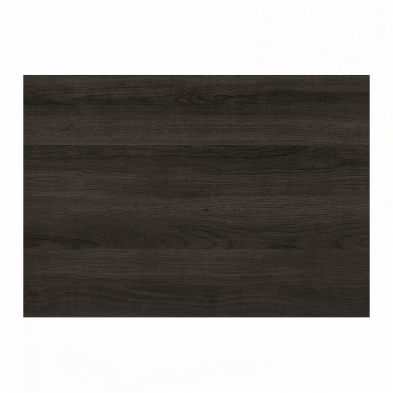 Bibliothèque d'angle à 5 niveaux, Noyer couleur chêne, (5 tablettes) H 71,25 po x l 22,5 po x P 15,5 po