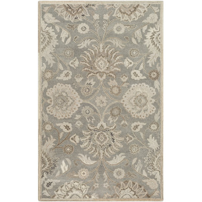 Tapis taupe / chameau / gris en laine touffeté à la main Applegate