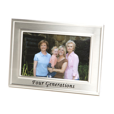 Donley Brushed Silver Metal Embossed Picture Frame with Mat
