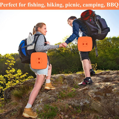 Upgraded Square Collapsible Stool For Adults,Portable Retractable Folding Telescoping Foldable Camping Stool Holds 400Lbs For Outdoor Fishing Hiking G by Arlmont & Co.