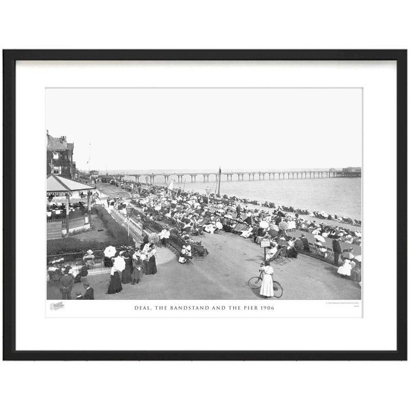 Deal, The Bandstand And The Pier 1906 - Single Picture Frame Print, 28cm H x 36cm W x 2.3cm D