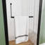 Porte de douche à pivot demi-cadre 28 "à 29,2" x 72 ", verre trempé 1/4", largeur réglable de 1,2 pouce, installation réversible, noir mat
