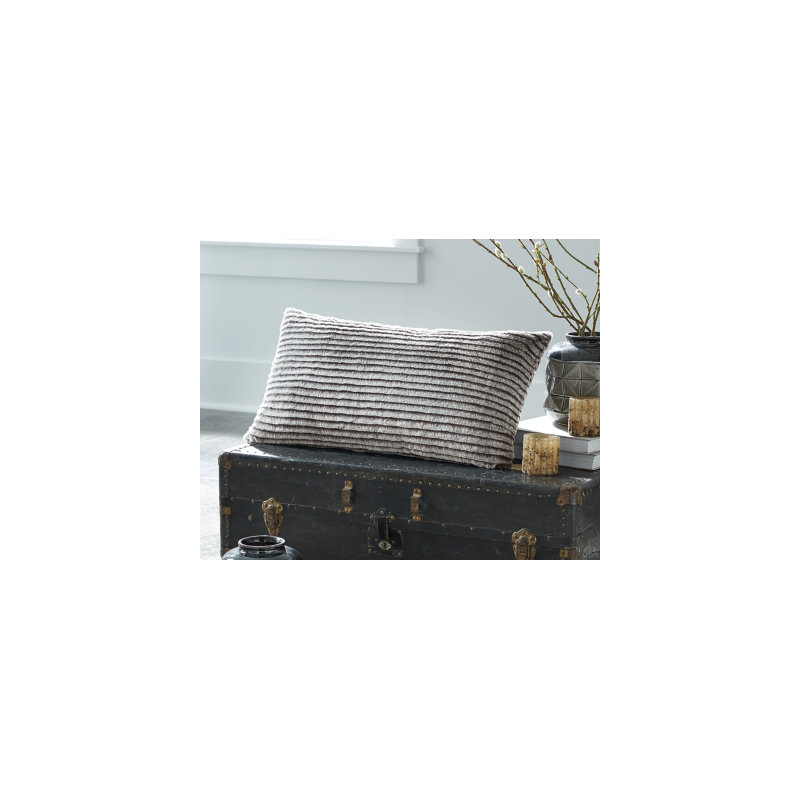 Metea Faux Fur Throw Pillow