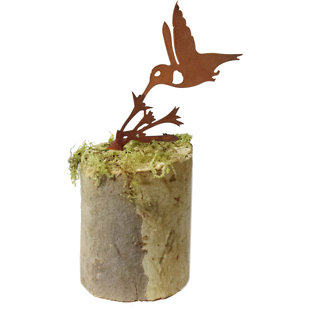 Art de jardin en métal humming oiseau