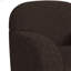 Fauteuil pivotant en plumes de couleur chocolat-376000547
