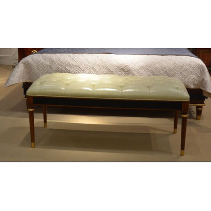 Yeates Genuine Leather Upholstered Bench