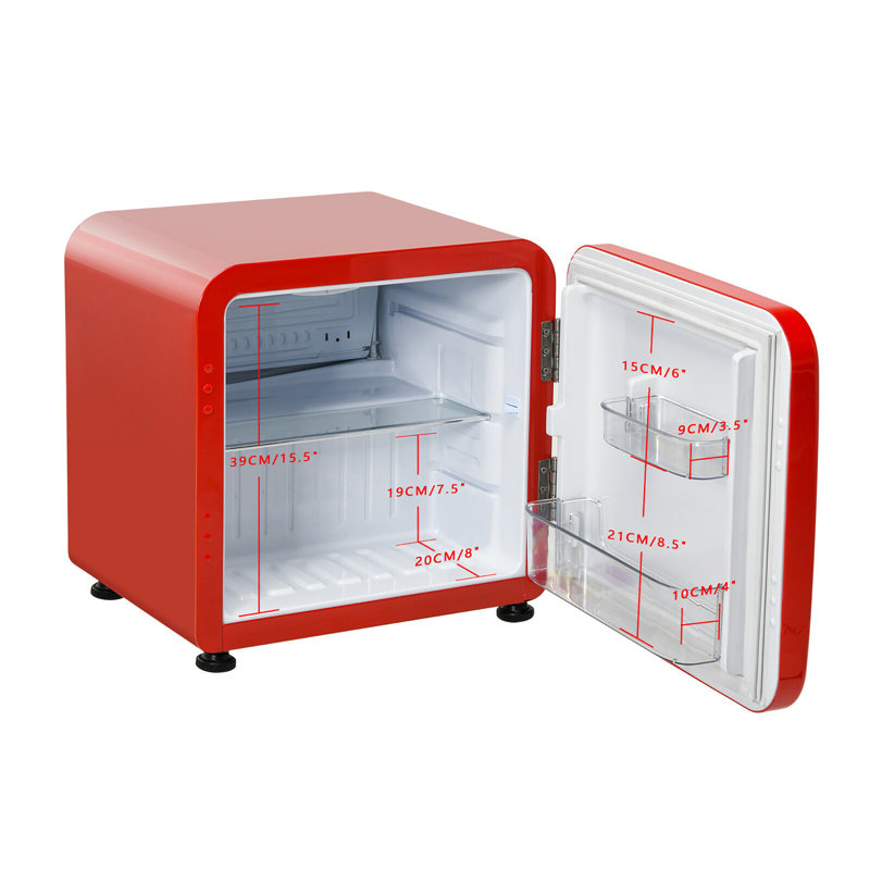 Costway 1,6 pi³ Mini réfrigérateur autoportant, Rouge