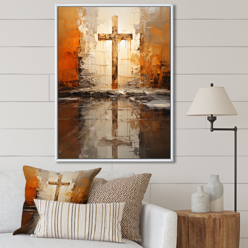 Iayana Christianity Christian Devotion, H 20 po x l 12 po x P 1 po, Cadre flottant blanc