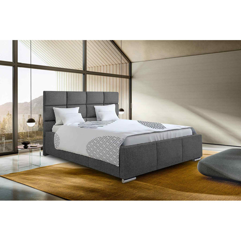 Upholstered Bed, Single (3'), Grey