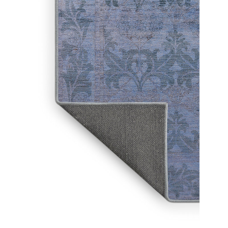 Tapis oriental bleu foncé, Rectangle 6 pi x 9 pi