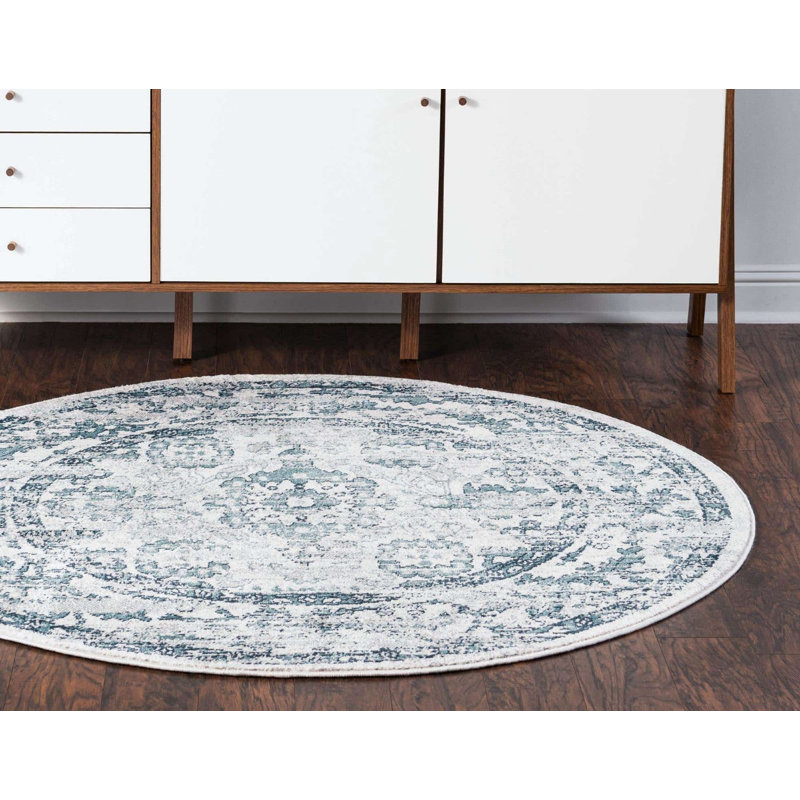 Endel Abstract Indoor Rug, Round 5'
